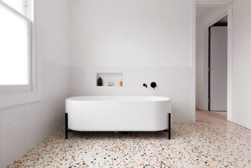 Terrazzo floor tile