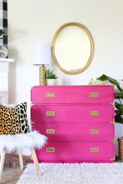 dressers list with vibrant pink