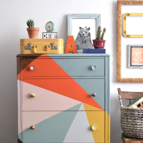 muted colors for dresser