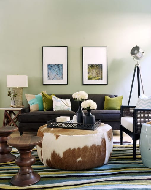 Black Ottoman Tray Idea