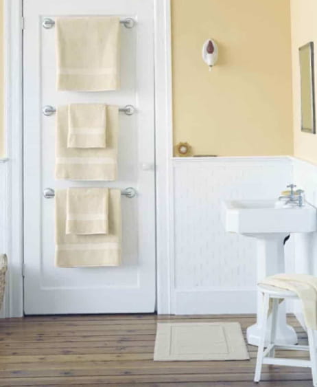 Towel Rails Behind the Bathroom Doors
