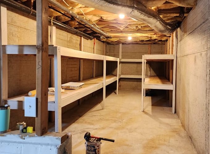 crawl space for storage