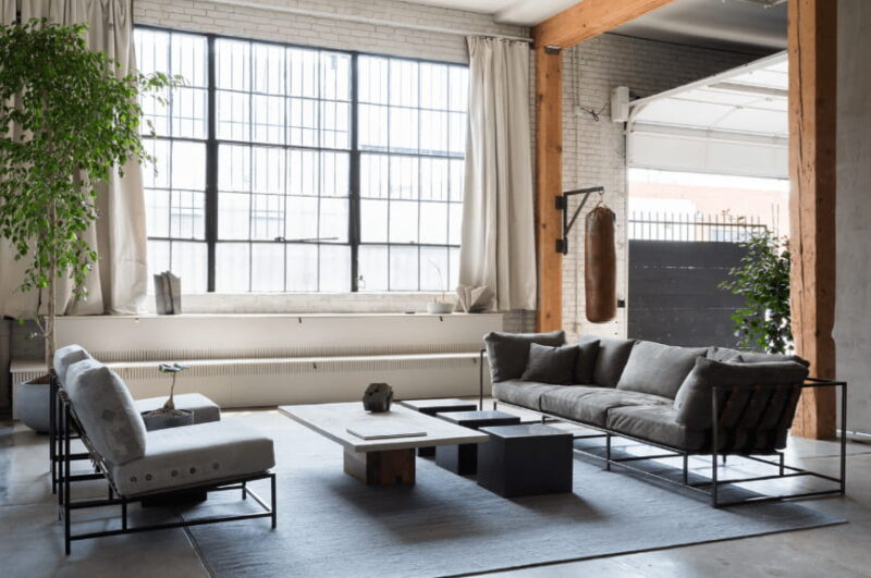 Minimalist Living Room in Industrial Style