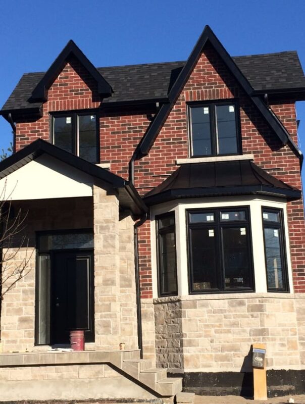 Fascinating Semi-Tudor House with Black Gutters