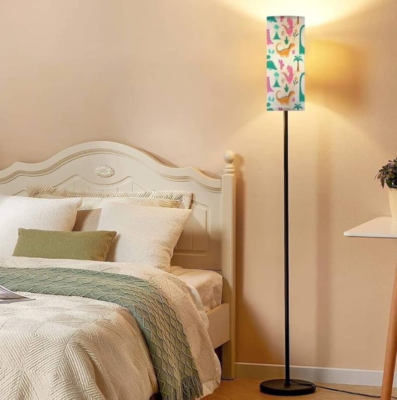 Towering Floor Lamp with Decorative Shade