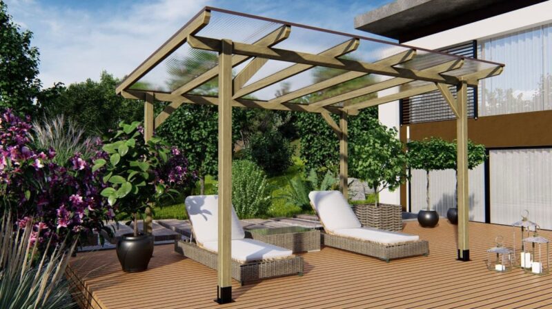 A Pergola with a Static Roof