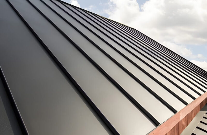 Standing seam metal roof installation