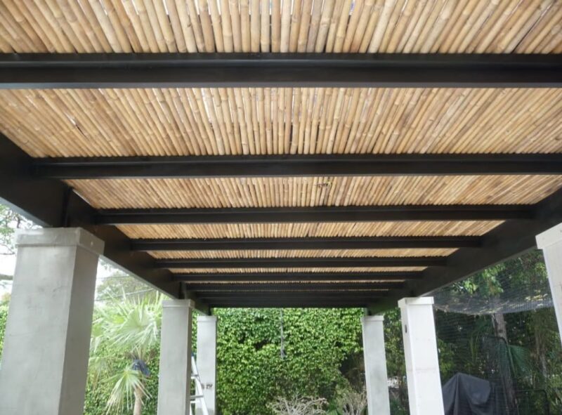 Unique Bamboo Roof for Pergola