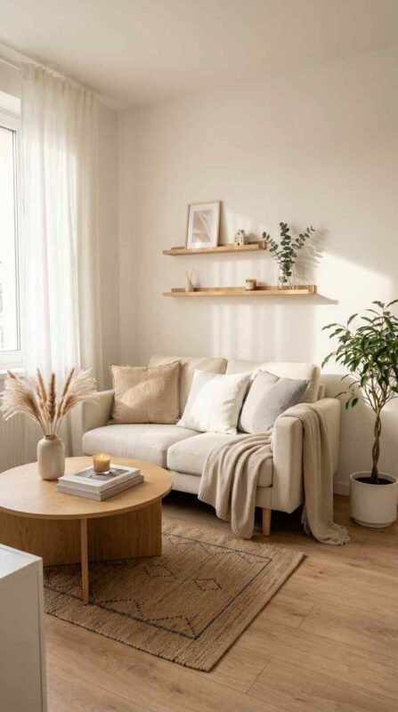 Soft Neutral Palette for Calm Atmosphere
