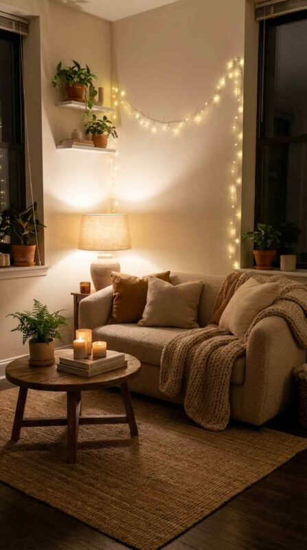 Cozy Night Ambience with Warm Lighting