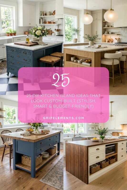 25 DIY Kitchen Island Ideas That Look Custom-Built (Stylish, Smart & Budget-Friendly)
