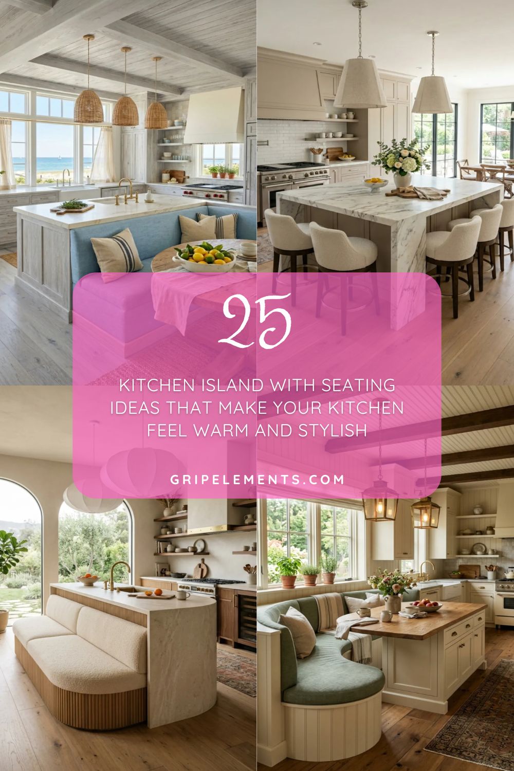 Kitchen Island With Seating Ideas That Make Your Kitchen Feel Warm and Stylish