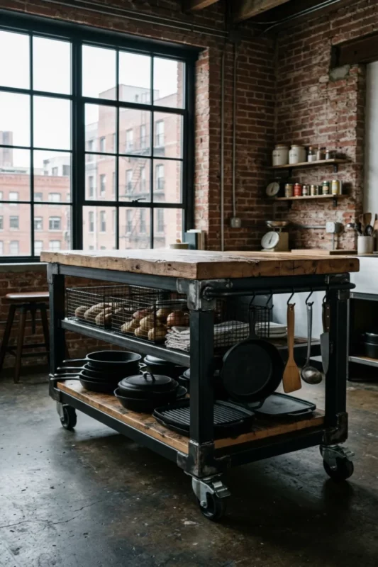 Industrial Wood and Steel DIY Island Build