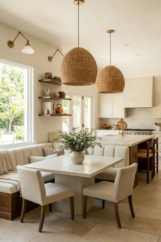 Built-in Banquette Island for Family Meals