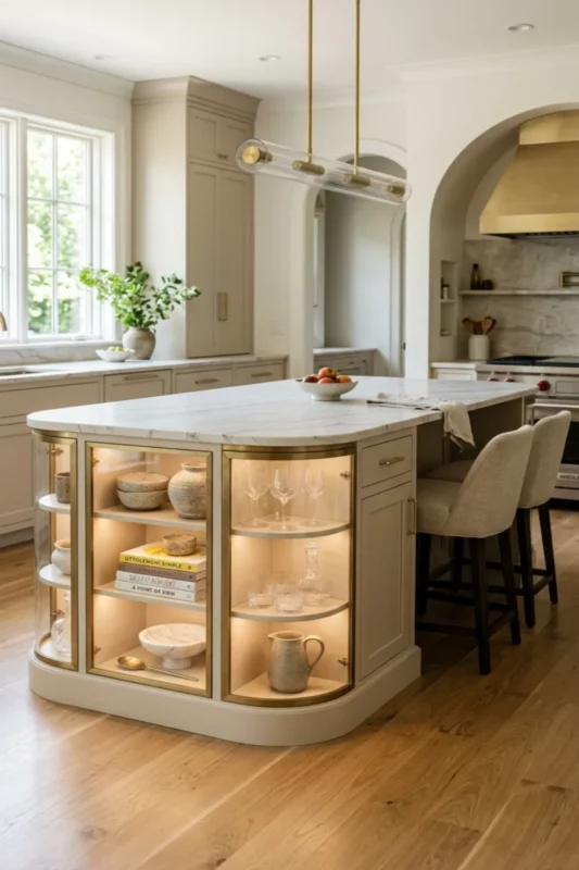 Corner Display Cabinet Kitchen Island Storage