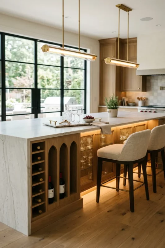 Built-In Wine Storage Kitchen Island
