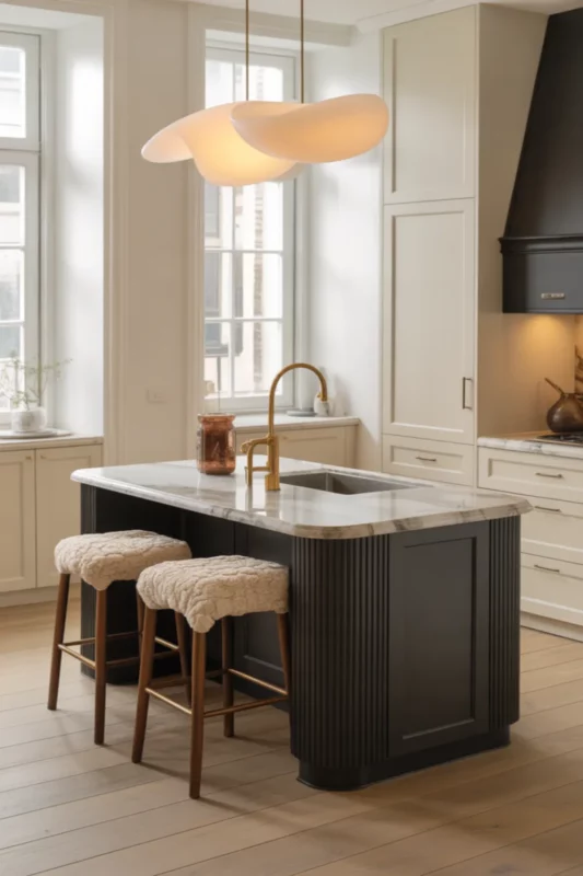 Statement Black Island for Dramatic Contrast