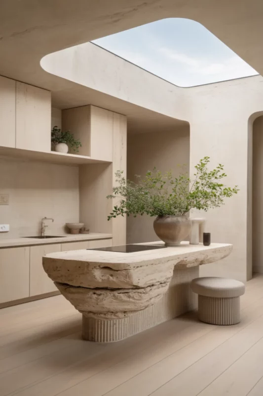 Sculptural Stone Island That Feels Like Art