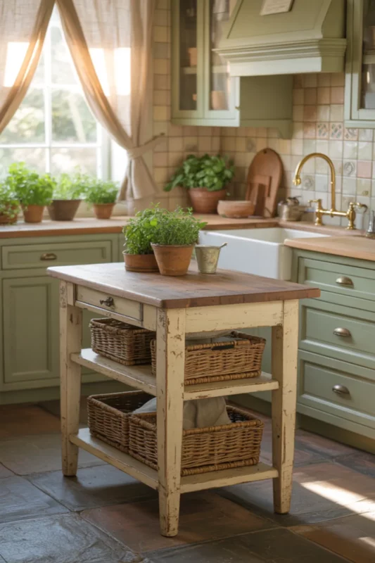 Slim Marble Waterfall Island for Small Kitchens