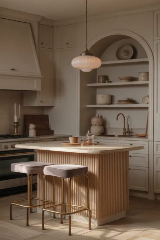 Two-Seater Bistro Island With Curved Edges