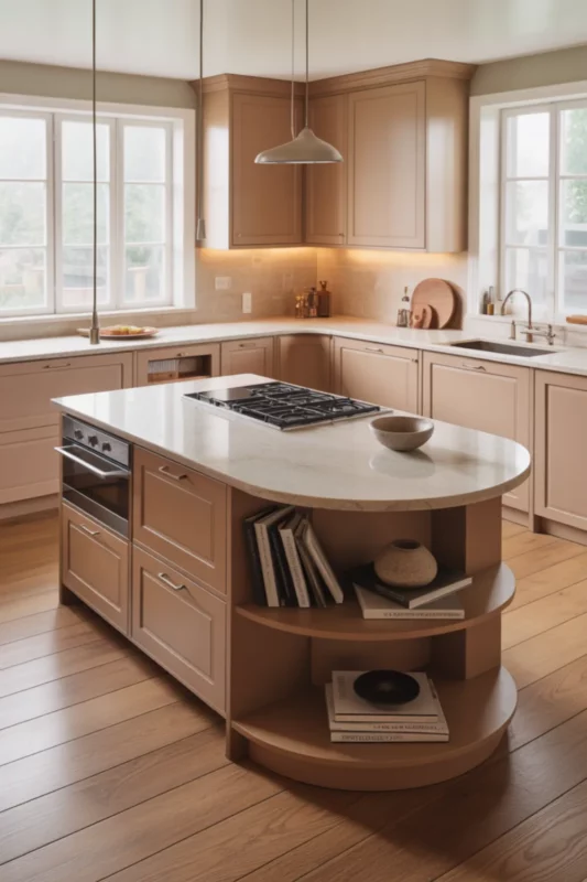 Corner-Fit Island That Softens Tight Layouts