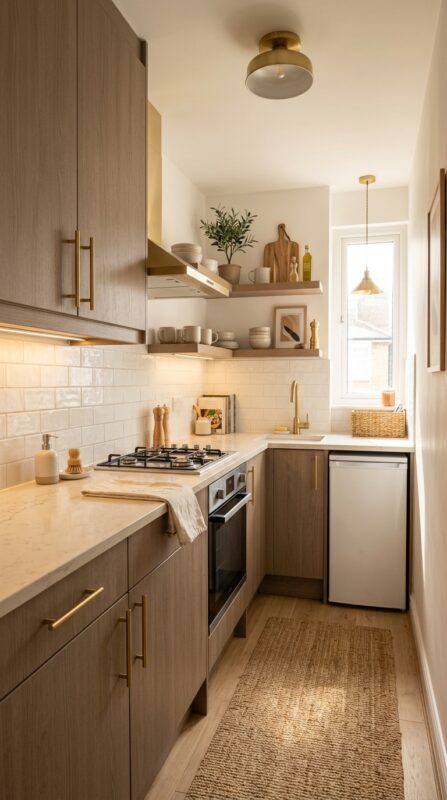 Peel-and-Stick Cabinet Refresh With Luxe Brass Accents