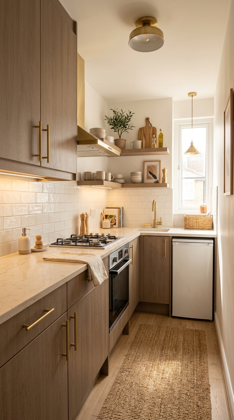Peel-and-Stick Cabinet Refresh With Luxe Brass Accents